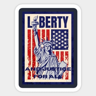 Liberty and Justice for All Sticker